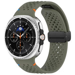 Dây đồng hồ silicone thoáng khí tổ ong khóa đen từ tính xDfind, Dành cho Samsung Galaxy Watch8 / Watch8 Classic