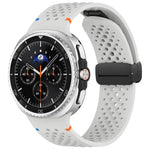 Dây đồng hồ silicone thoáng khí tổ ong khóa đen từ tính xDfind, Dành cho Samsung Galaxy Watch8 / Watch8 Classic