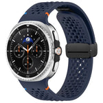 Dây đồng hồ silicone thoáng khí tổ ong khóa đen từ tính xDfind, Dành cho Samsung Galaxy Watch8 / Watch8 Classic