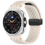 Dây đồng hồ silicone thoáng khí tổ ong khóa đen từ tính xDfind, Dành cho Samsung Galaxy Watch8 / Watch8 Classic