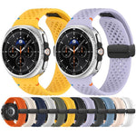 Dây đồng hồ silicone thoáng khí tổ ong khóa đen từ tính xDfind, Dành cho Samsung Galaxy Watch8 / Watch8 Classic