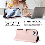 Ốp lưng điện thoại da dập nổi hình mèo trái tim có dây đeo tay, dành cho iPhone 17e / 16e, iPhone 17 Pro Max, iPhone 17 Pro, iPhone 17