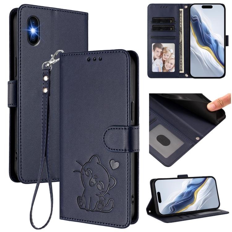 Ốp điện thoại da hình mèo trái tim nổi kèm dây đeo tay, dành cho iPhone 11 Pro Max, iPhone 11, iPhone 11 Pro, iPhone X / XS