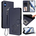 Ốp điện thoại da hình mèo trái tim nổi kèm dây đeo tay, dành cho iPhone XR, iPhone XS Max, iPhone 7 Plus / 8 Plus