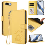 Ốp điện thoại da hình mèo trái tim nổi kèm dây đeo tay, dành cho iPhone XR, iPhone XS Max, iPhone 7 Plus / 8 Plus