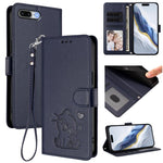 Ốp điện thoại da hình mèo trái tim nổi kèm dây đeo tay, dành cho iPhone XR, iPhone XS Max, iPhone 7 Plus / 8 Plus