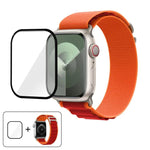 Dây Đeo Đồng Hồ Nylon Vòng Khóa Với Màng Cong 3D, Dành Cho Apple Watch Series 40mm