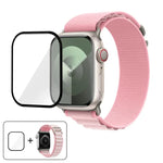 Dây Đeo Đồng Hồ Nylon Vòng Khóa Với Màng Cong 3D, Dành Cho Apple Watch Series 40mm