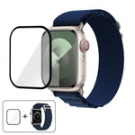 Dây Đeo Đồng Hồ Nylon Vòng Khóa Với Màng Cong 3D, Dành Cho Apple Watch Series 45mm