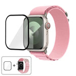 Dây đồng hồ nylon khóa vòng với phim cong 3D, Dành cho Apple Watch Series 41mm