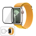 Dây đồng hồ nylon khóa vòng với phim cong 3D, Dành cho Apple Watch Series 41mm