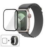 Dây đồng hồ nylon khóa vòng với phim cong 3D, Dành cho Apple Watch Series 41mm