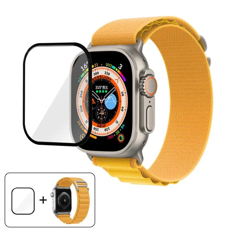 Dây Đeo Đồng Hồ Nylon Vòng Khóa Với Màng Cong 3D, Dành Cho Apple Watch Ultra 2 / 1 49mm