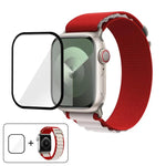 Dây đồng hồ nylon khóa vòng với phim cong 3D, Dành cho Apple Watch Series 38mm