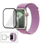 Dây đồng hồ nylon khóa vòng với phim cong 3D, Dành cho Apple Watch Series 38mm
