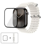 Dây đồng hồ silicone Ocean với phim cong 3D, Dành cho Apple Watch Series 40mm, Dành cho Apple Watch Ultra 2 / 1 49mm, Dành cho Apple Watch Series 45mm