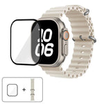Dây đồng hồ silicone Ocean với phim cong 3D, Dành cho Apple Watch Series 40mm, Dành cho Apple Watch Ultra 2 / 1 49mm, Dành cho Apple Watch Series 45mm