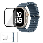 Dây đồng hồ silicone Ocean với phim cong 3D, Dành cho Apple Watch Series 40mm, Dành cho Apple Watch Ultra 2 / 1 49mm, Dành cho Apple Watch Series 45mm