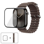 Dây đồng hồ silicone Ocean với phim cong 3D, Dành cho Apple Watch Series 40mm, Dành cho Apple Watch Ultra 2 / 1 49mm, Dành cho Apple Watch Series 45mm