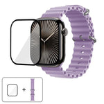Dây đồng hồ silicone Ocean với phim cong 3D, Dành cho Apple Watch Series 41mm, Dành cho Apple Watch Series 38mm, Dành cho Apple Watch Series 42mm