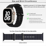 Dây đồng hồ silicone Ocean với phim cong 3D, Dành cho Apple Watch Series 10 46mm, Dành cho Apple Watch Series 10 42mm, Dành cho Apple Watch Series 44mm