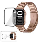 Dây đồng hồ thép không gỉ ba hạt với phim cong 3D, Dành cho Apple Watch Series 42mm