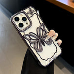 Hollow Butterfly Electroplating TPU Phone Case, For iPhone 11 Pro Max, For iPhone 11