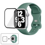 Dây đồng hồ silicone khóa bướm với phim cong 3D, Dành cho Apple Watch Series 40mm, Dành cho Apple Watch Ultra 2 / 1 49mm, Dành cho Apple Watch Series 45mm