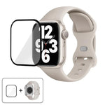 Dây đồng hồ silicone khóa bướm với phim cong 3D, Dành cho Apple Watch Series 40mm, Dành cho Apple Watch Ultra 2 / 1 49mm, Dành cho Apple Watch Series 45mm