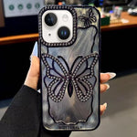 Butterfly Electroplating TPU Phone Case with Epoxy Cardboard, For iPhone 15 Plus, For iPhone 15, For iPhone 14 Plus, For iPhone 14, For iPhone 14 Pro, For iPhone 14 Pro Max, For iPhone 13 Pro Max, For iPhone 13 Pro, For iPhone 13