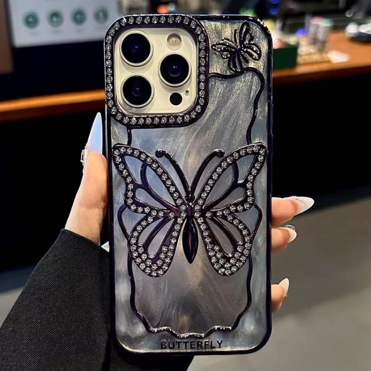 Ốp lưng điện phân TPU hình bướm với bìa cứng epoxy, dành cho iPhone 14, iPhone 14 Pro, iPhone 14 Pro Max, iPhone 13 Pro Max, iPhone 13 Pro, iPhone 13