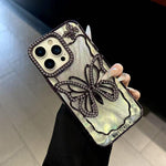 Butterfly Electroplating TPU Phone Case with Epoxy Cardboard, For iPhone 15 Plus, For iPhone 15, For iPhone 14 Plus, For iPhone 14, For iPhone 14 Pro, For iPhone 14 Pro Max, For iPhone 13 Pro Max, For iPhone 13 Pro, For iPhone 13