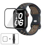 Dây đồng hồ silicone chấm màu khóa bướm với phim cong 3D, Dành cho Apple Watch Series 42mm