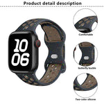 Dây đồng hồ silicone chấm màu khóa bướm với phim cong 3D, Dành cho Apple Watch Series 42mm
