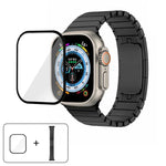 Original Buckle 316 Steel Watch Band with 3D Curved Film, For Apple Watch Series 10 46mm, For Apple Watch Series 10 42mm, For Apple Watch Series 44mm, For Apple Watch Series 40mm, For Apple Watch Ultra 2 / 1 49mm, For Apple Watch Series 45mm           ...