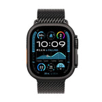 Dây đồng hồ thép không gỉ Milanese khóa dù với phim cong 3D, Dành cho Apple Watch Series 10 46mm, Dành cho Apple Watch Series 10 42mm, Dành cho Apple Watch Series 44mm, Dành cho Apple Watch Series 40mm, Dành cho Apple Watch Ultra 2 / 1 49mm