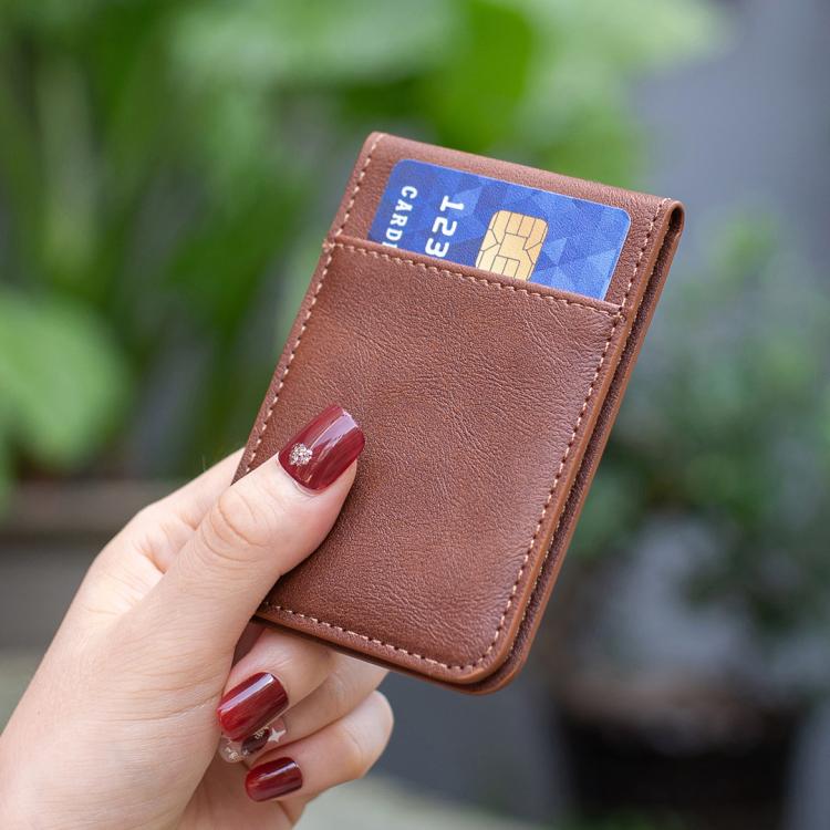 BFK26 Túi đựng thẻ từ tính màu trơn dán mặt sau điện thoại
