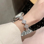 Dây đồng hồ kim loại kim cương cỏ bốn lá xDfind, Dành cho Apple Watch 42 / 44 / 45 / 46 / 49mm, Dành cho Apple Watch 38 / 40 / 41 / S10 42mm
