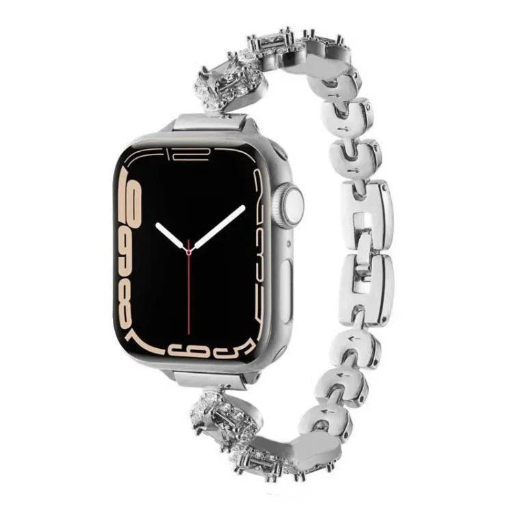 Dây đồng hồ kim loại kim cương cỏ bốn lá xDfind, Dành cho Apple Watch 42 / 44 / 45 / 46 / 49mm, Dành cho Apple Watch 38 / 40 / 41 / S10 42mm