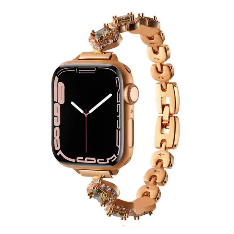 Dây đồng hồ kim loại kim cương cỏ bốn lá xDfind, Dành cho Apple Watch 42 / 44 / 45 / 46 / 49mm, Dành cho Apple Watch 38 / 40 / 41 / S10 42mm