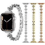 Dây đồng hồ kim loại kim cương cỏ bốn lá xDfind, Dành cho Apple Watch 42 / 44 / 45 / 46 / 49mm, Dành cho Apple Watch 38 / 40 / 41 / S10 42mm