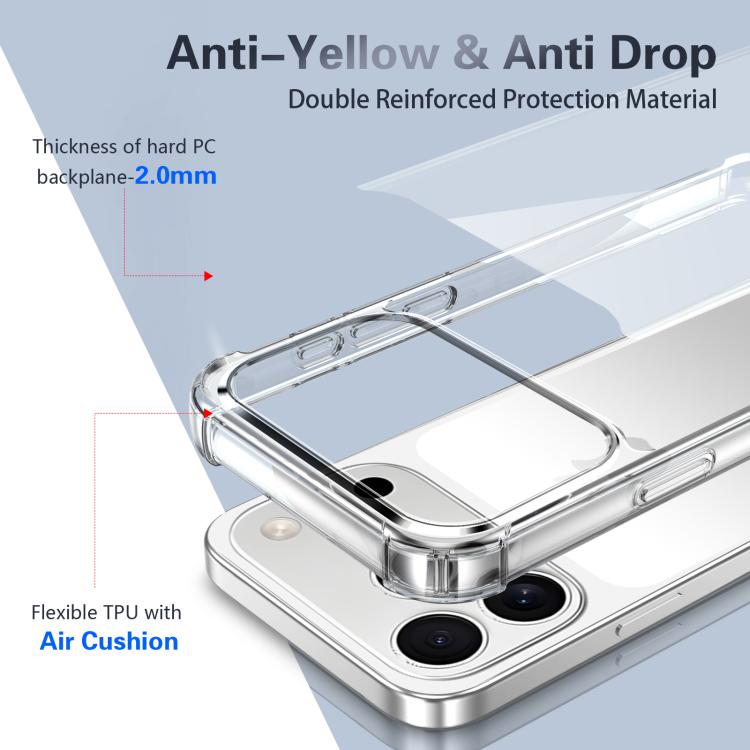 Ốp lưng chống sốc bốn góc Acrylic + TPU, dành cho iPhone 17 Pro Max, iPhone 17 Pro, iPhone 17, iPhone Air