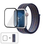 Dây đồng hồ vòng nylon cơ bản với phim cong 3D, Dành cho Apple Watch Series 10 46mm, Dành cho Apple Watch Series 10 42mm, Dành cho Apple Watch Series 44mm