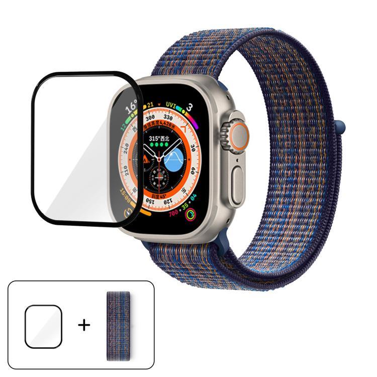 Dây đồng hồ vòng nylon cơ bản với phim cong 3D, Dành cho Apple Watch Series 40mm, Dành cho Apple Watch Ultra 2 / 1 49mm, Dành cho Apple Watch Series 45mm