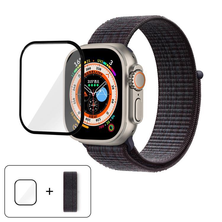 Dây đồng hồ vòng nylon cơ bản với phim cong 3D, Dành cho Apple Watch Series 40mm, Dành cho Apple Watch Ultra 2 / 1 49mm, Dành cho Apple Watch Series 45mm