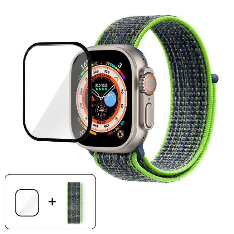 Dây đồng hồ vòng nylon cơ bản với phim cong 3D, Dành cho Apple Watch Series 40mm, Dành cho Apple Watch Ultra 2 / 1 49mm, Dành cho Apple Watch Series 45mm
