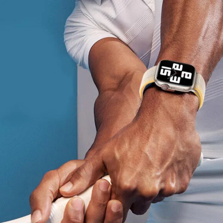 Dây đồng hồ vòng nylon cơ bản với phim cong 3D, Dành cho Apple Watch Series 10 46mm, Dành cho Apple Watch Series 10 42mm, Dành cho Apple Watch Series 44mm