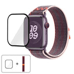 Dây đồng hồ vòng nylon với phim cong 3D, Dành cho Apple Watch Series 10 46mm, Dành cho Apple Watch Series 10 42mm, Dành cho Apple Watch Series 44mm