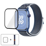 Dây đồng hồ vòng nylon với phim cong 3D, Dành cho Apple Watch Series 40mm, Dành cho Apple Watch Ultra 2 / 1 49mm, Dành cho Apple Watch Series 45mm