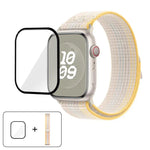 Dây đồng hồ vòng nylon với phim cong 3D, Dành cho Apple Watch Series 41mm, Dành cho Apple Watch Series 38mm, Dành cho Apple Watch Series 42mm